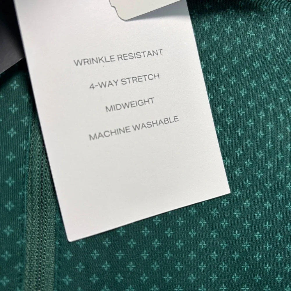 Mizzen+Main Pullover Men Green Versa Quarter Zip Golf Performance Stretch NEW